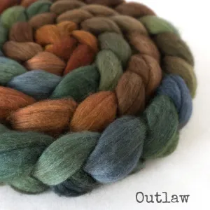 Merino Yak Silk Roving - Outlaw