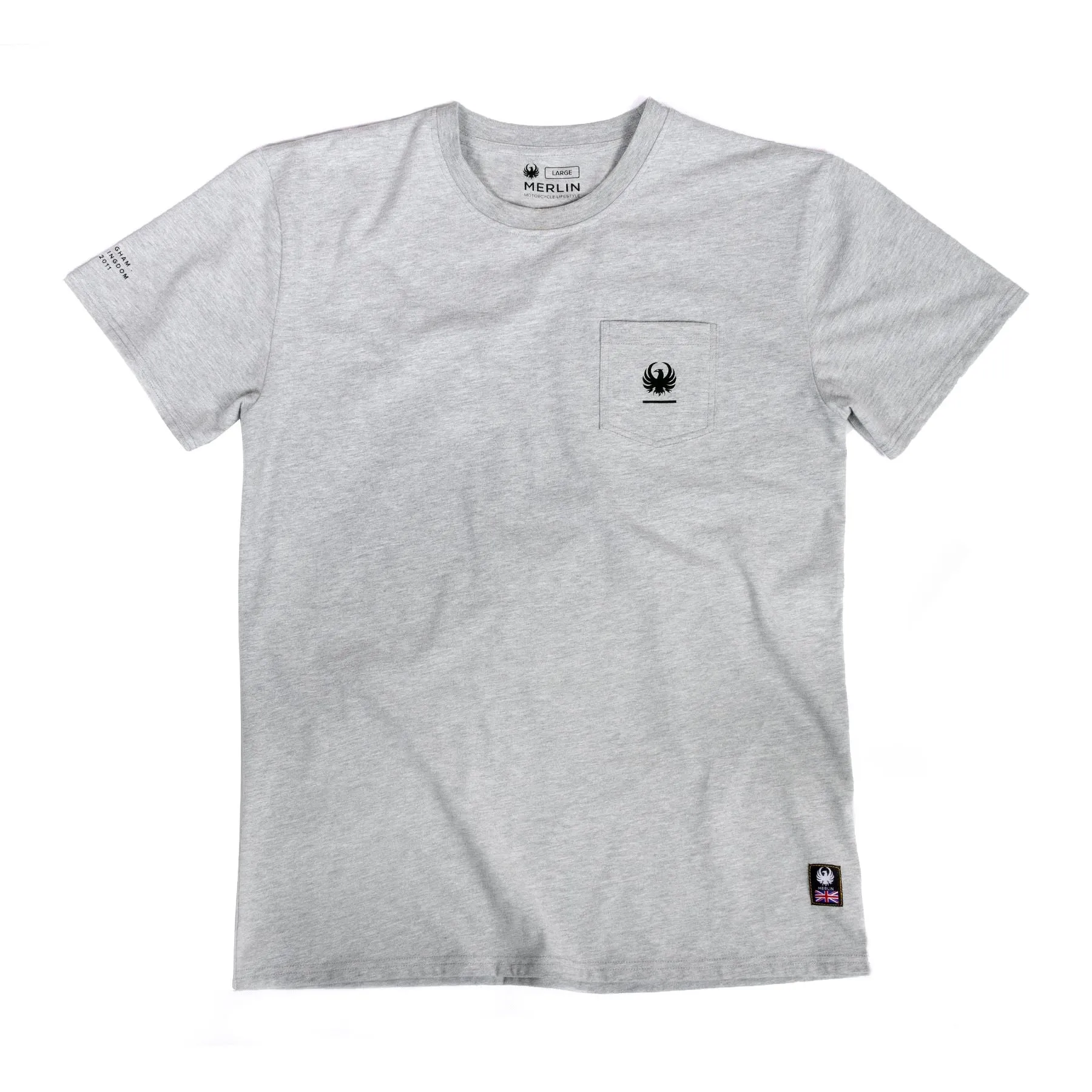 Merlin Walton Pocket Organic Cotton Tee T-Shirt Grey