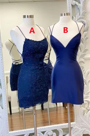 Mermaid Backless Blue Lace Prom Dress V Neck Blue Homecoming Dress Blue Lace Formal Evening Dress