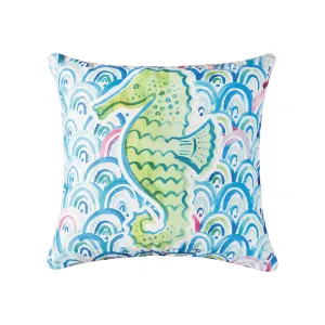 Mermaid Garden Seahorse Pillow