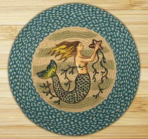 Mermaid Round Patch Rug