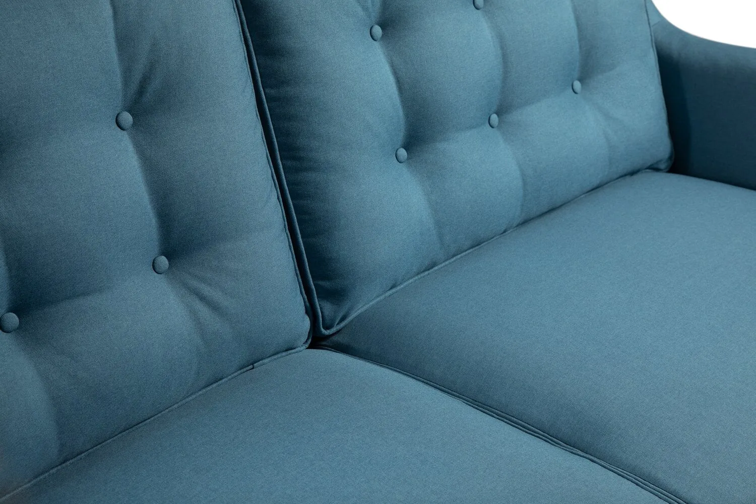 Merrigan Linen-Look Fabric Sofa - Blue