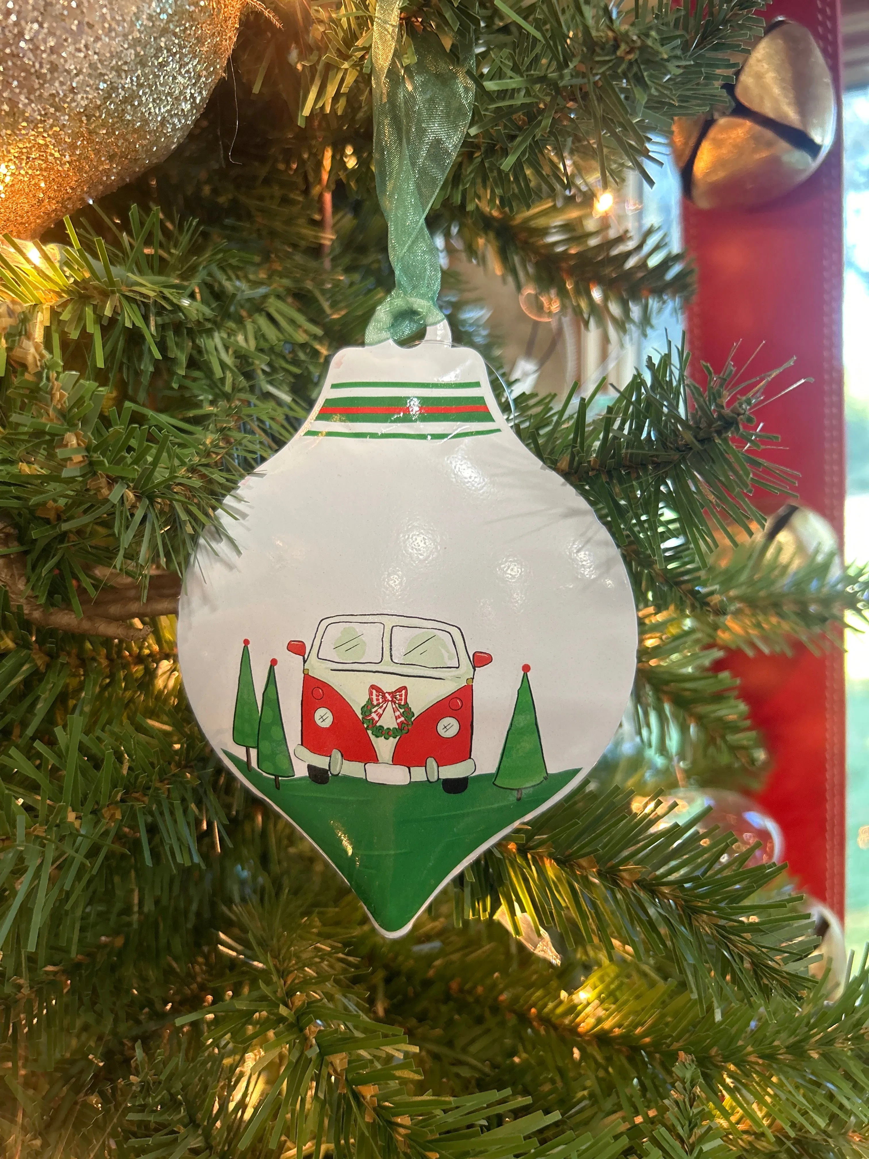 MERRY & BRIGHT TEARDROP ORNAMENT