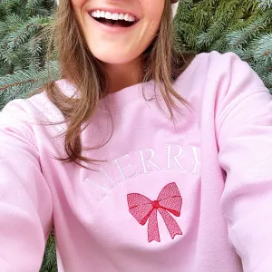 Merry and Bow Embroidered Gemma Crewneck Sweatshirt