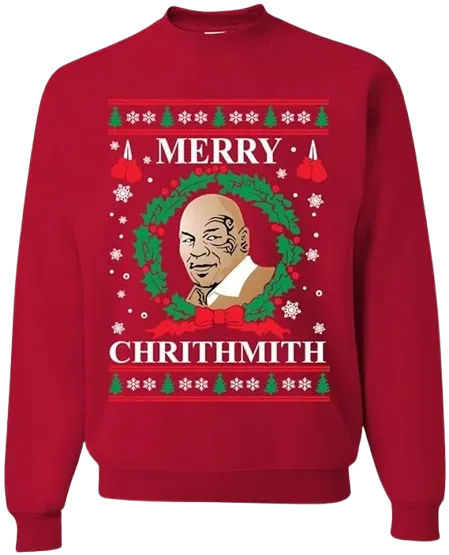 Merry Chrithmith Mike Tyson Unisex Ugly Christmas Crewneck Graphic Sweatshirt