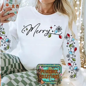 Merry With Colorful Lights W/ Sleeves