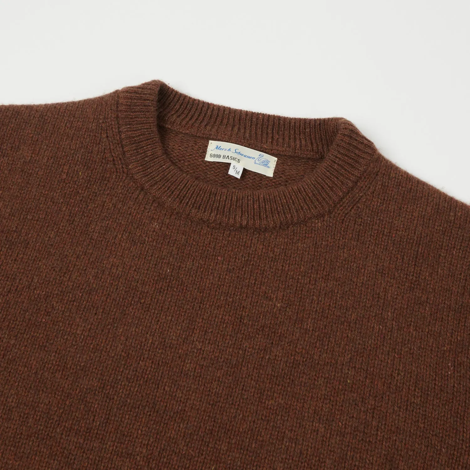 Merz b. Schwanen LOCC01 Knit Crew Neck Pullover - Chestnut