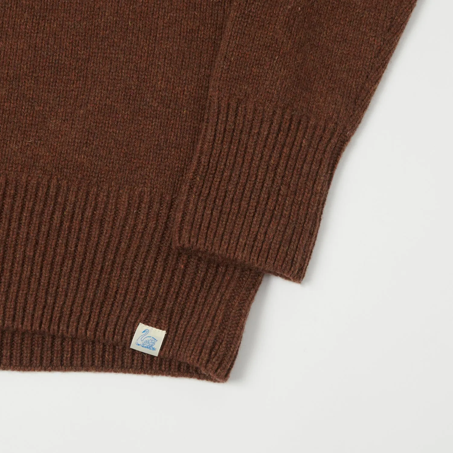 Merz b. Schwanen LOCC01 Knit Crew Neck Pullover - Chestnut