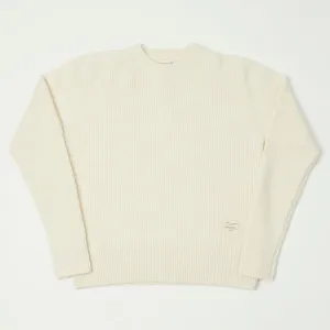 Merz b. Schwanen LOCC02 Ribbed Knit Crew Neck Pullover - Nature