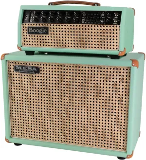 Mesa Boogie Mark Five 35 Head, 1x12 Boogie Widebody Cab, Custom Surf Green, Wicker