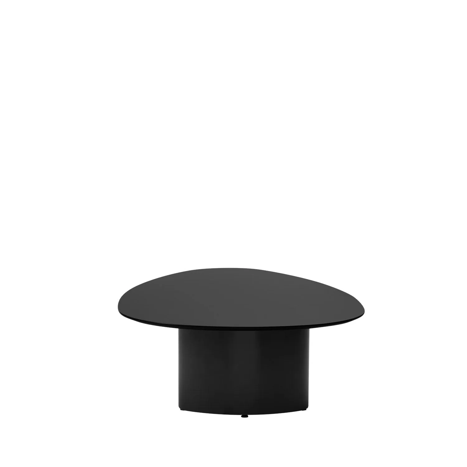 Mesa de Centro Orgânica Gaya Baixa 120 cm - Preto Fosco