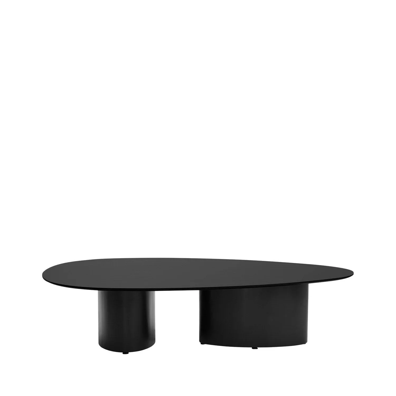 Mesa de Centro Orgânica Gaya Baixa 120 cm - Preto Fosco