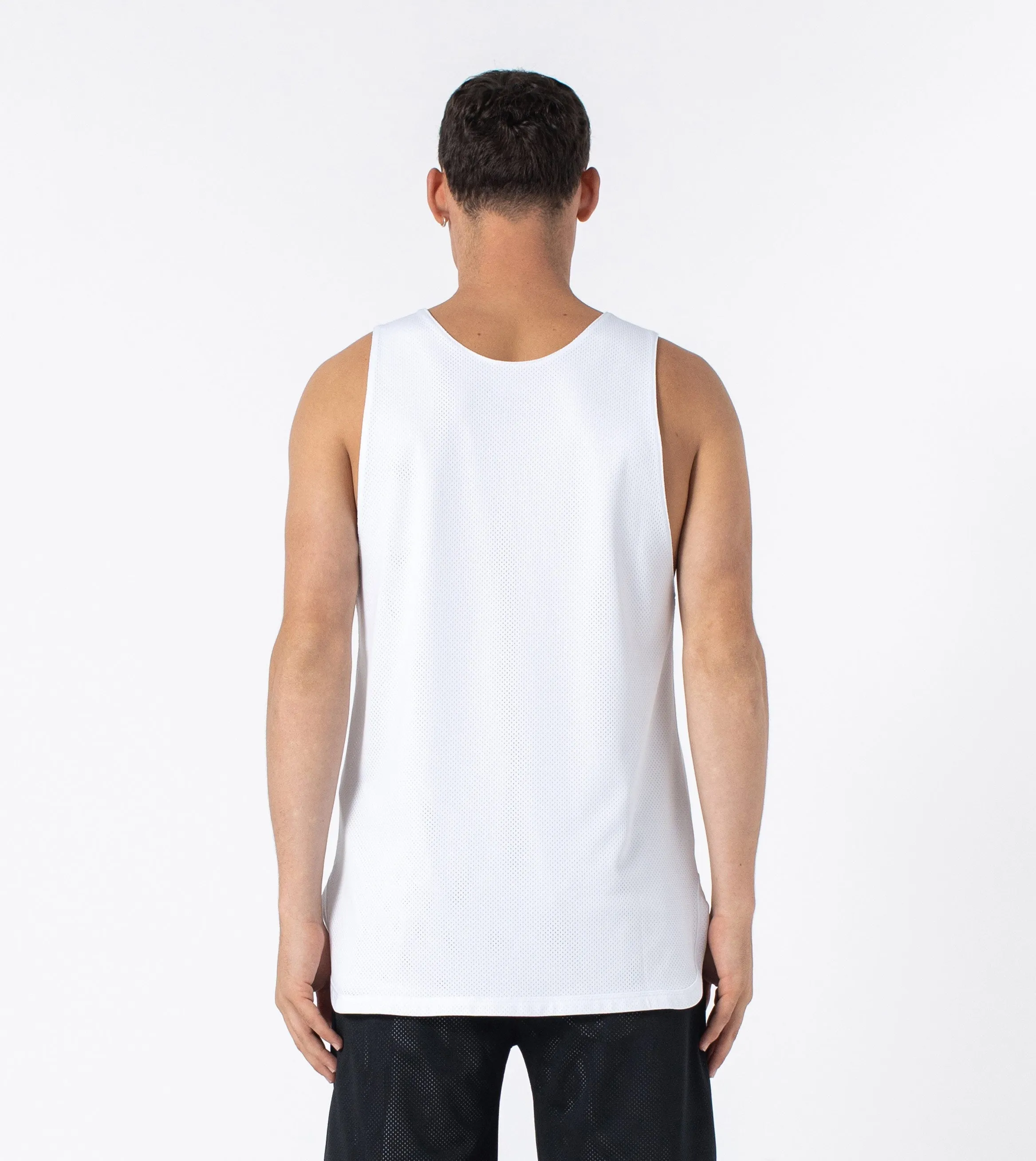 Mesh Rugger Tank White