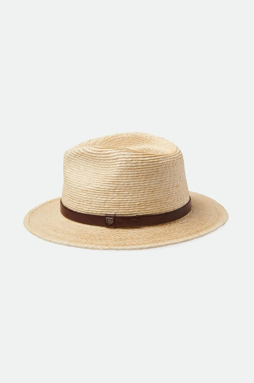 Messer Straw Fedora - Natural/brown