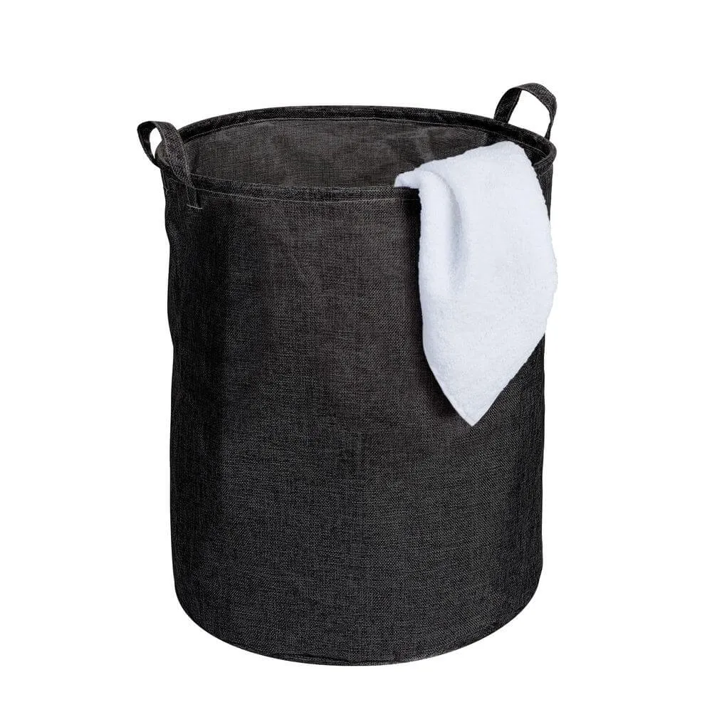 Messina 70L Linen Laundry Hamper Charcoal