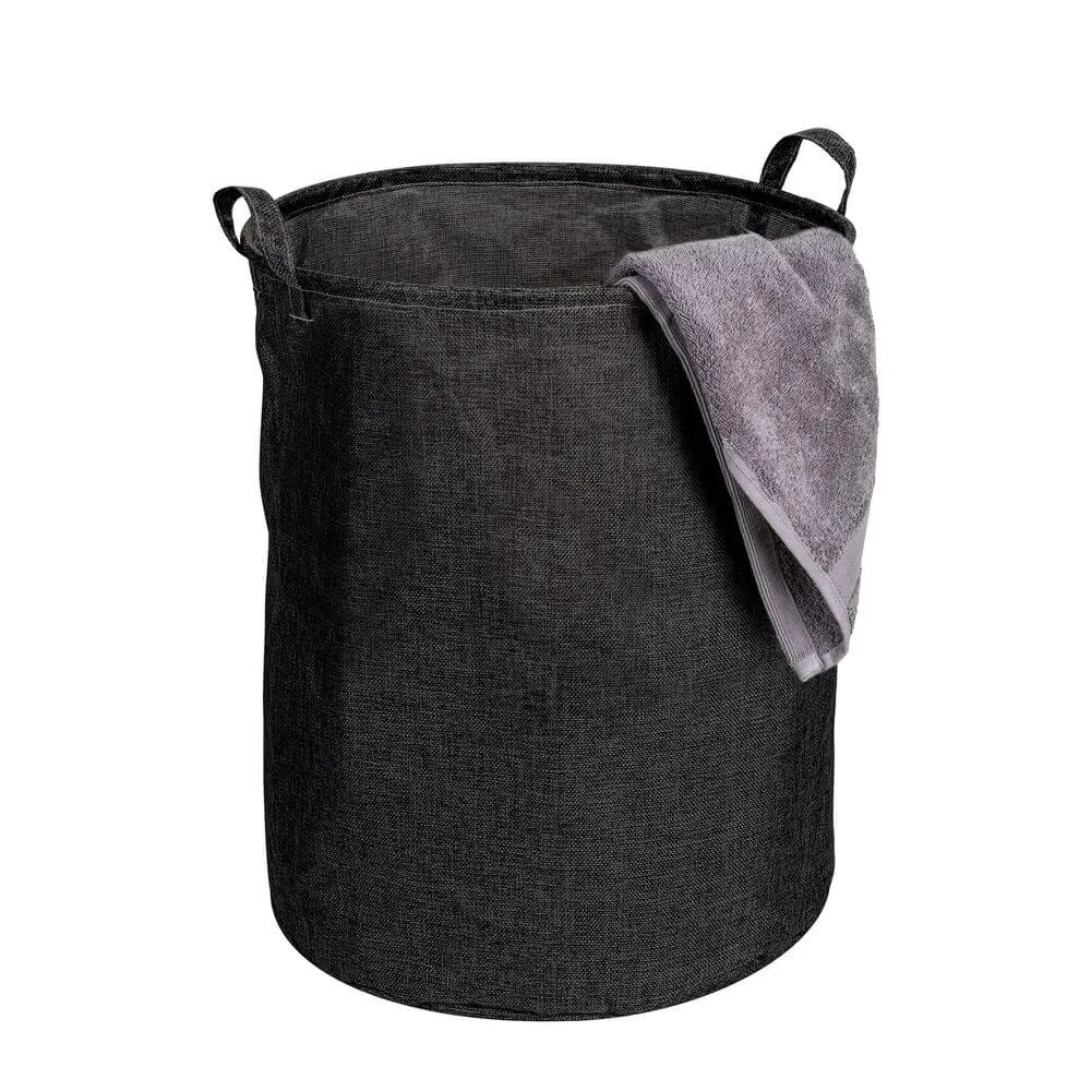 Messina 70L Linen Laundry Hamper Charcoal