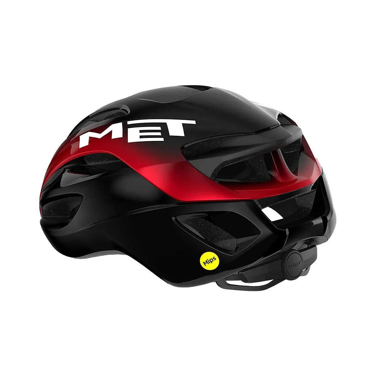 MET Rivale MIPS Cycling Helmet - Black/Red Glossy