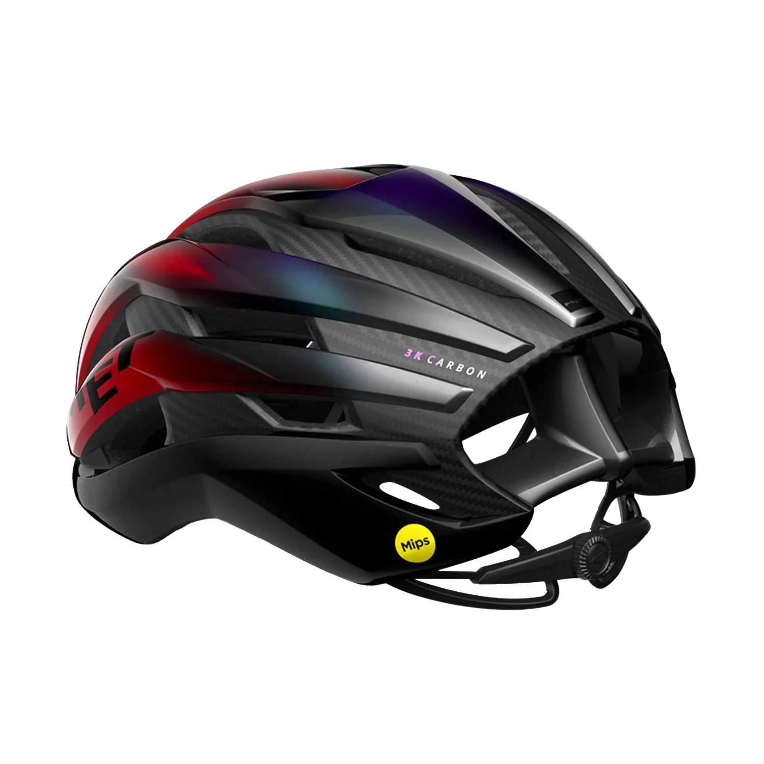 MET Trenta 3K Carbon MIPS Cycling Helmet - Red Iridiscent