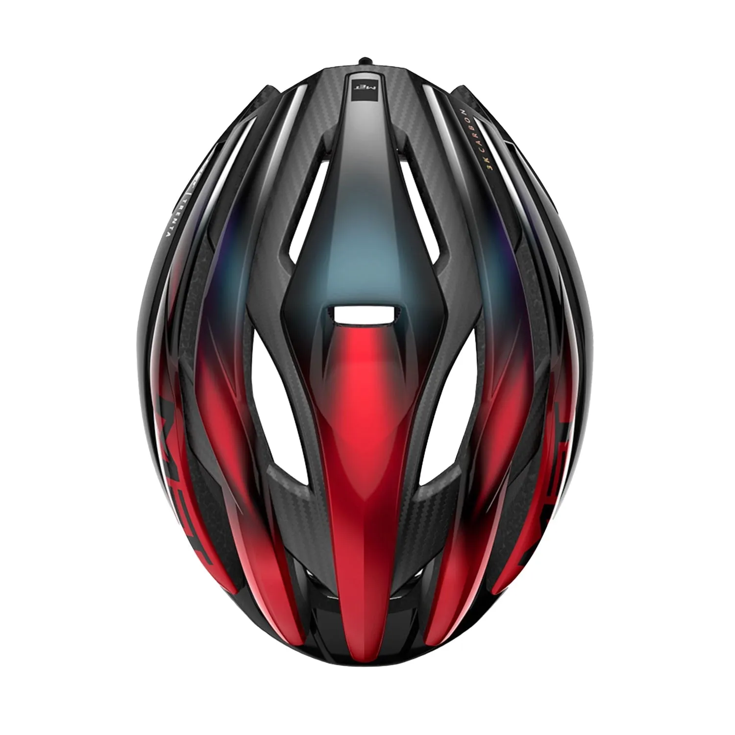 MET Trenta 3K Carbon MIPS Cycling Helmet - Red Iridiscent