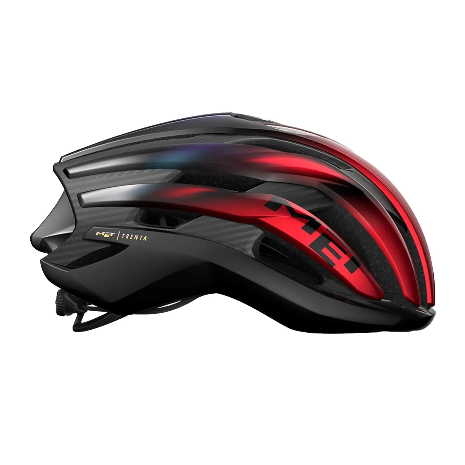 MET Trenta 3K Carbon MIPS Cycling Helmet - Red Iridiscent