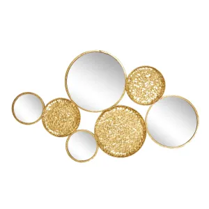 Metal 39" Mirrored Wall Decor,Gold, Wb