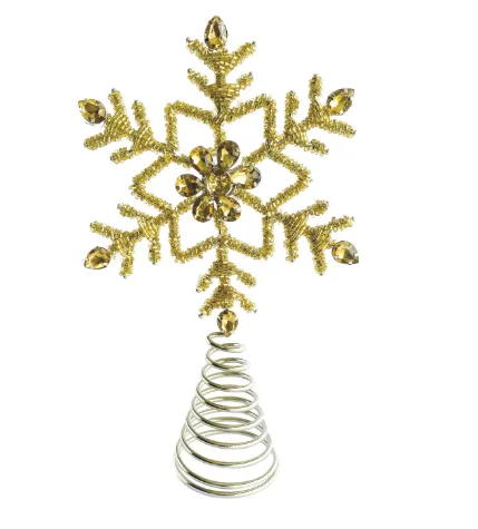 Metal & Glass Bead Snowflake Tree Topper