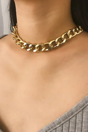 Metal Chain Punk Short Choker