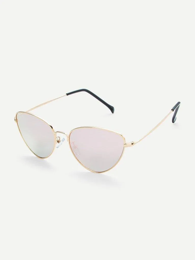 Metal Frame Cat Eye Sunglasses