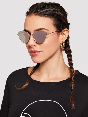 Metal Frame Cat Eye Sunglasses