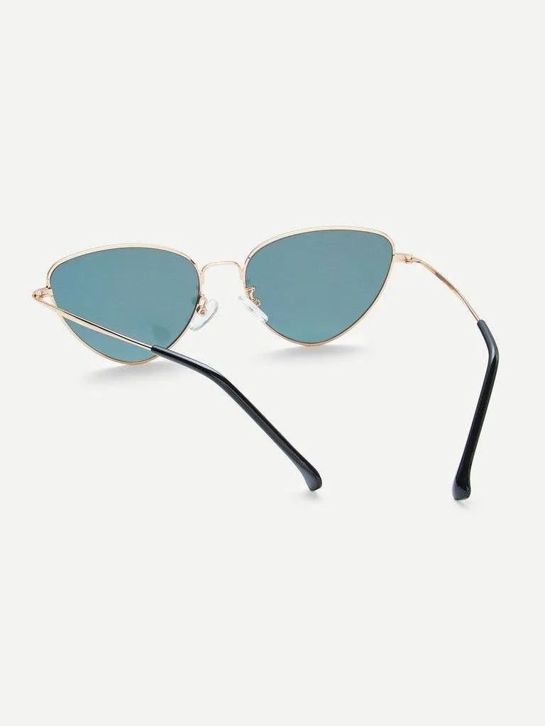 Metal Frame Cat Eye Sunglasses