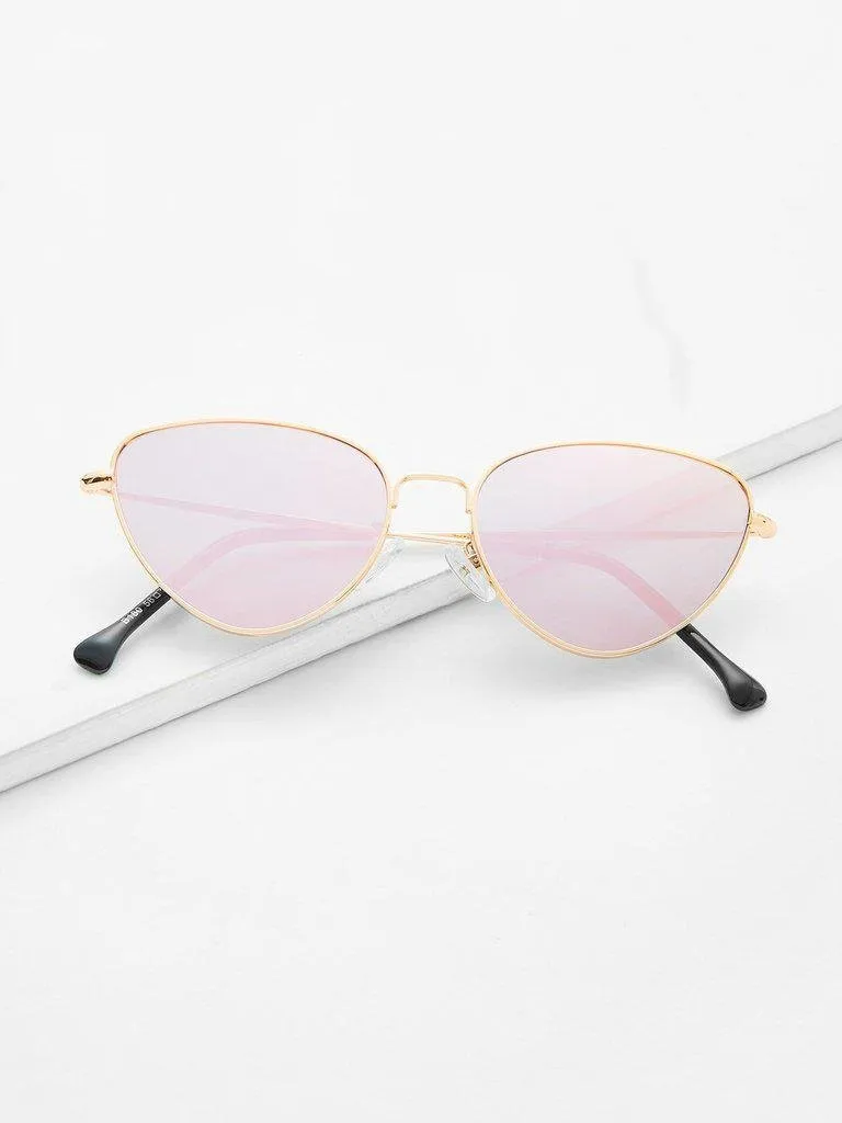 Metal Frame Cat Eye Sunglasses