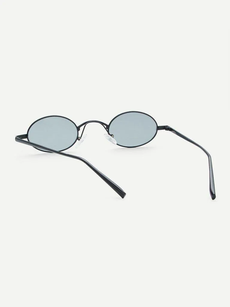 Metal Frame Oval Sunglasses