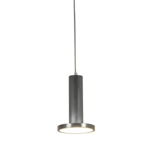 Metal Pendant Lamp Silver Modern Led Hanging Light