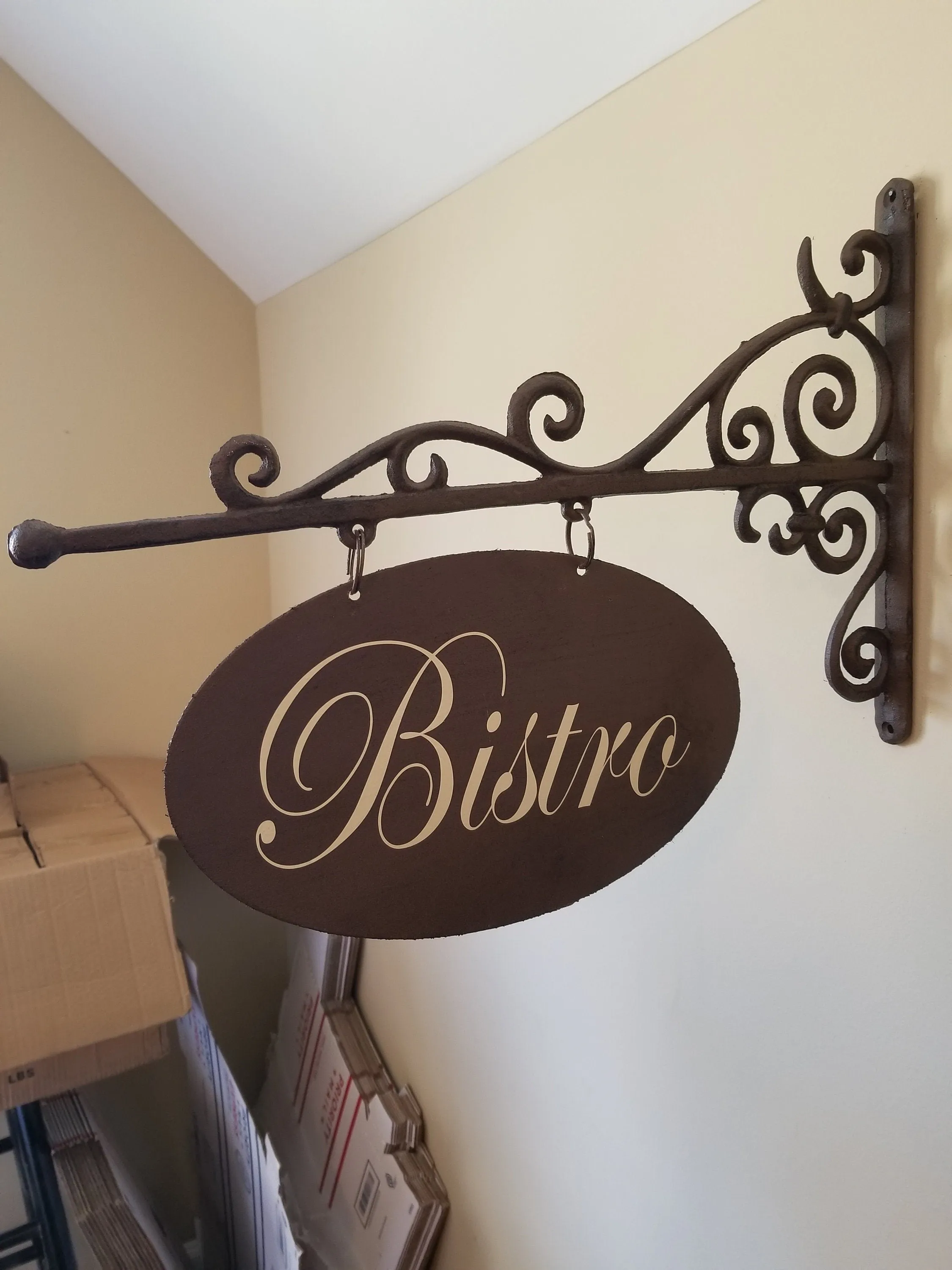 Metal Plaque/Bracket with Custom Lettering - 8x12 OVAL - Powder Room/Laundry Room/Pantry/Guest Room/Office/etc.