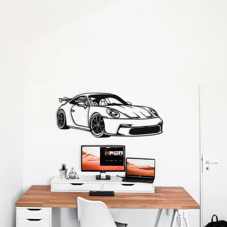 Metal Porsche 911 GT3 Wall Art