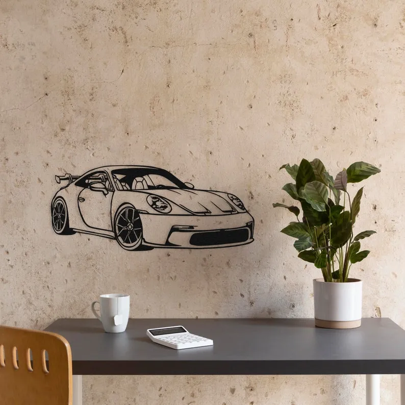 Metal Porsche 911 GT3 Wall Art