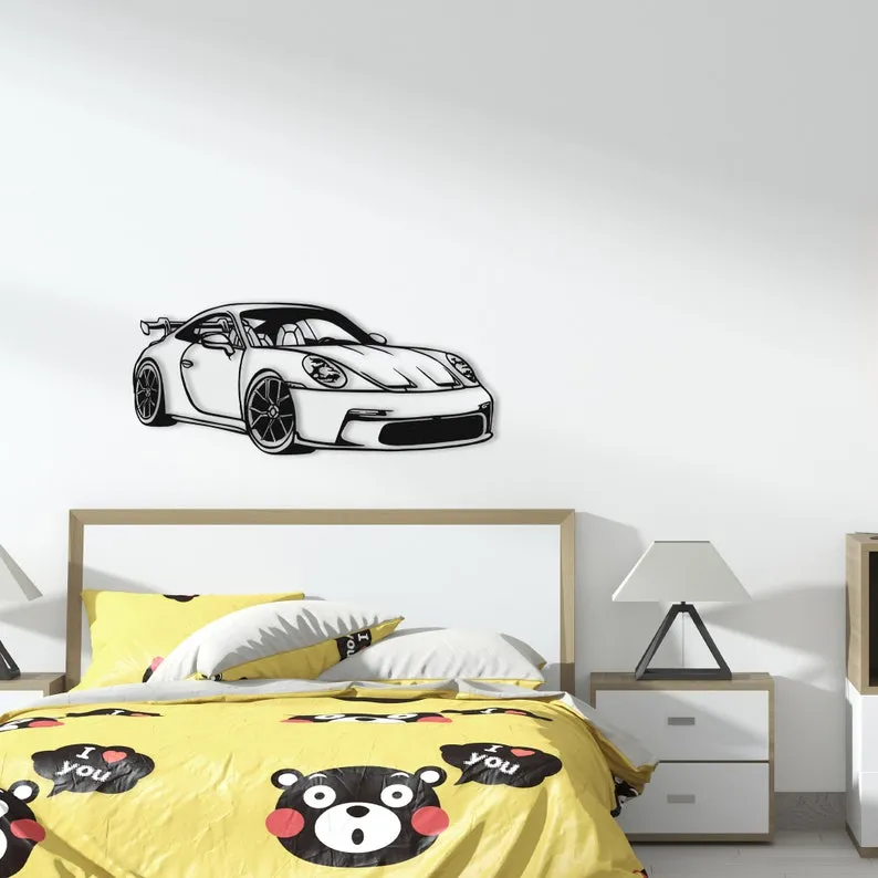 Metal Porsche 911 GT3 Wall Art