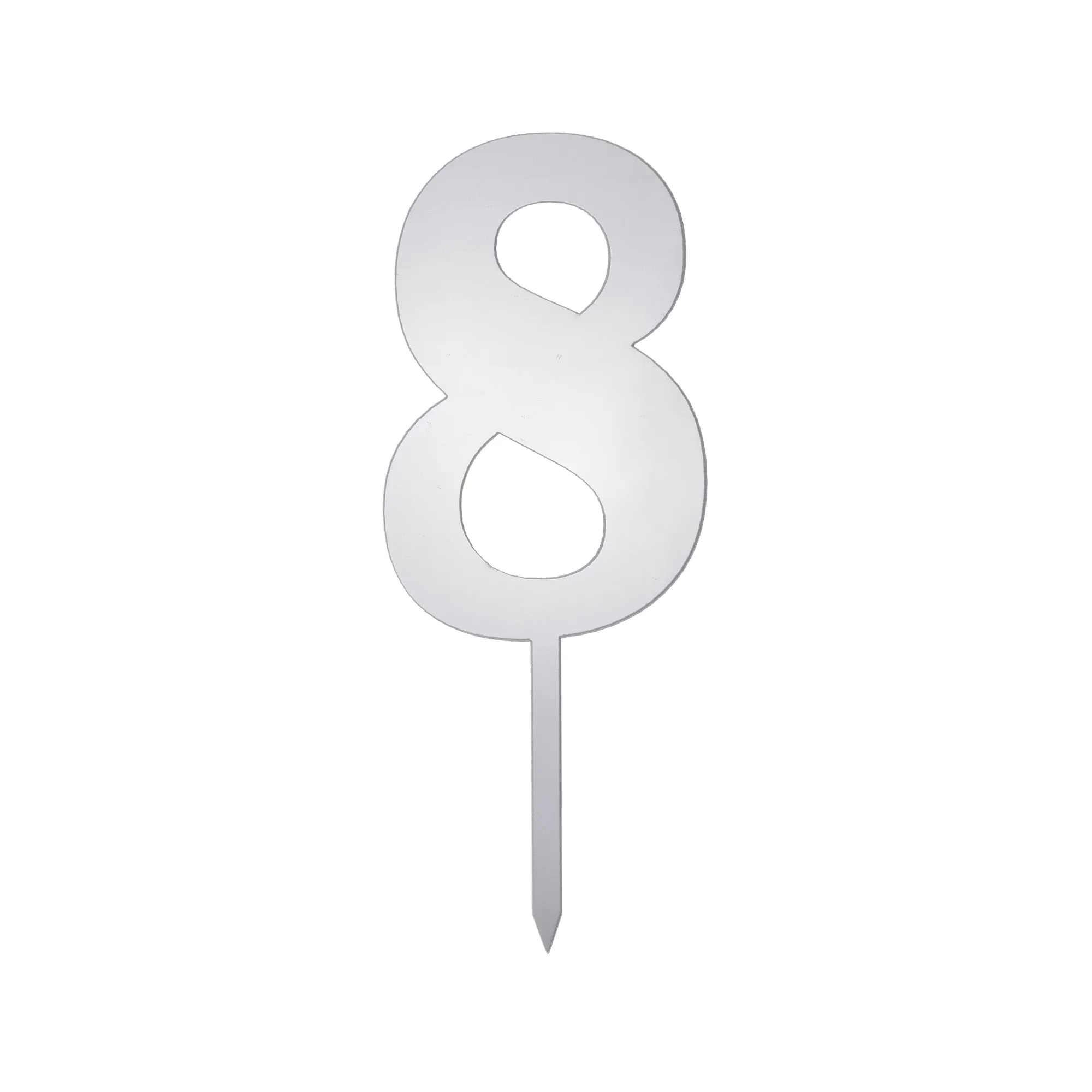 Metallic Acrylic Cake Topper Numbers, 4-1/2-inch