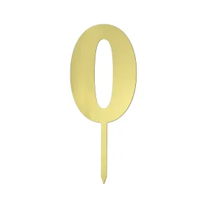 Metallic Acrylic Cake Topper Numbers, 4-1/2-inch