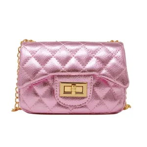 Metallic Classic Mini Purse - Pink