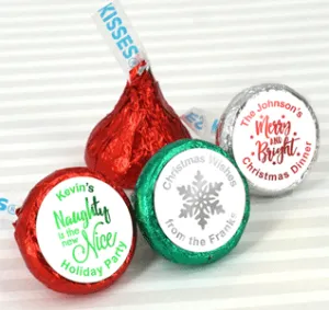 Metallic Foil Hershey’s Kisses Holiday Favors