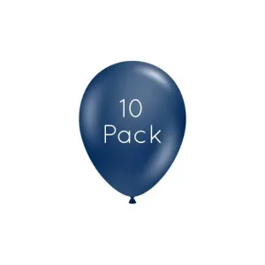 Metallic Midnight Blue Mini Balloons - 10 Pkt