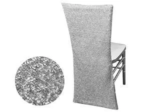 Metallic Spandex Silver Chiavari Chair Jacket