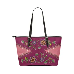 Metis Maroon Leather Tote