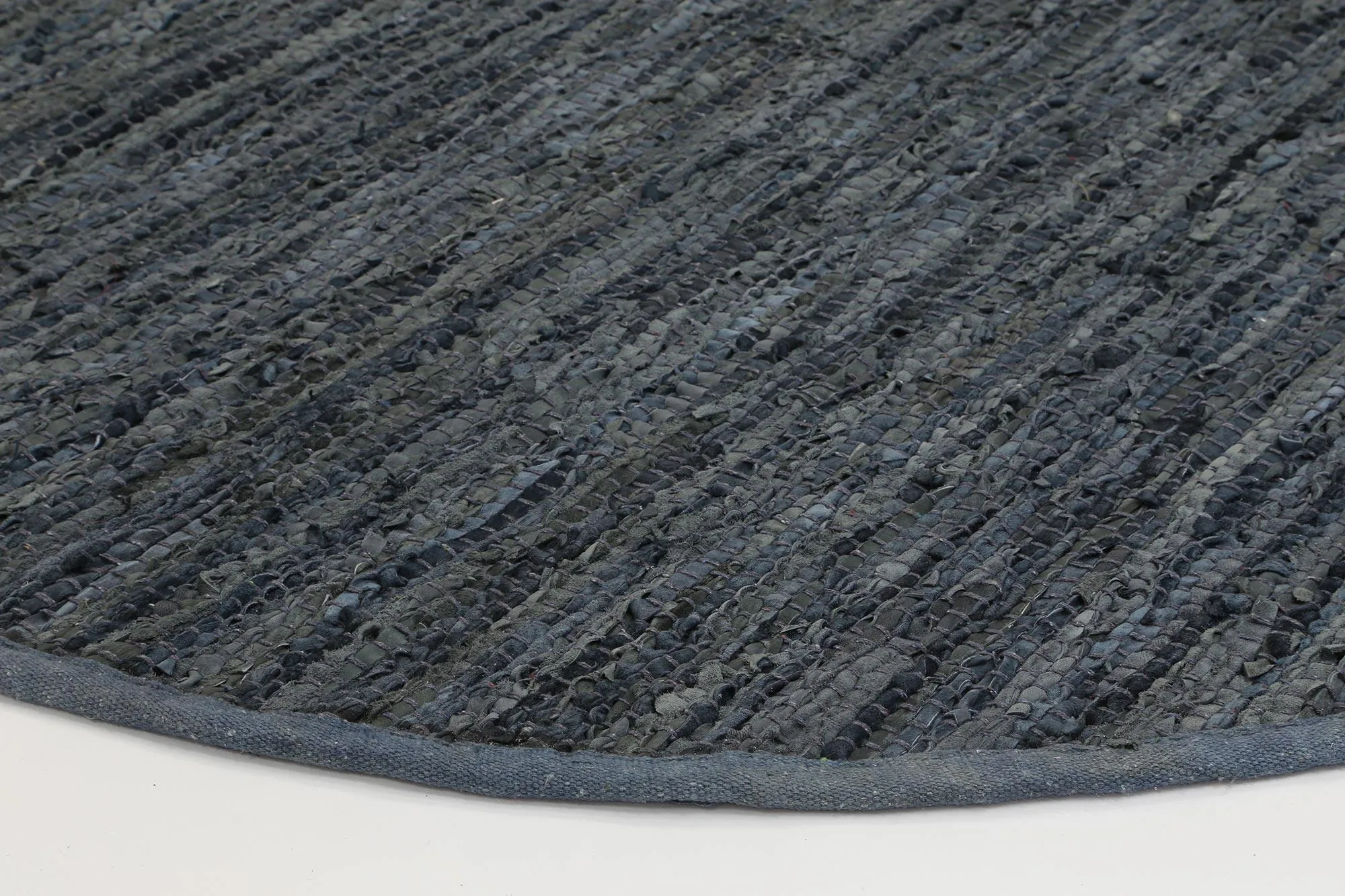 Metro Grey Modern Leather Rug 240x240cm