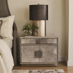 Metro Nightstand - Hair on Hide - Grey