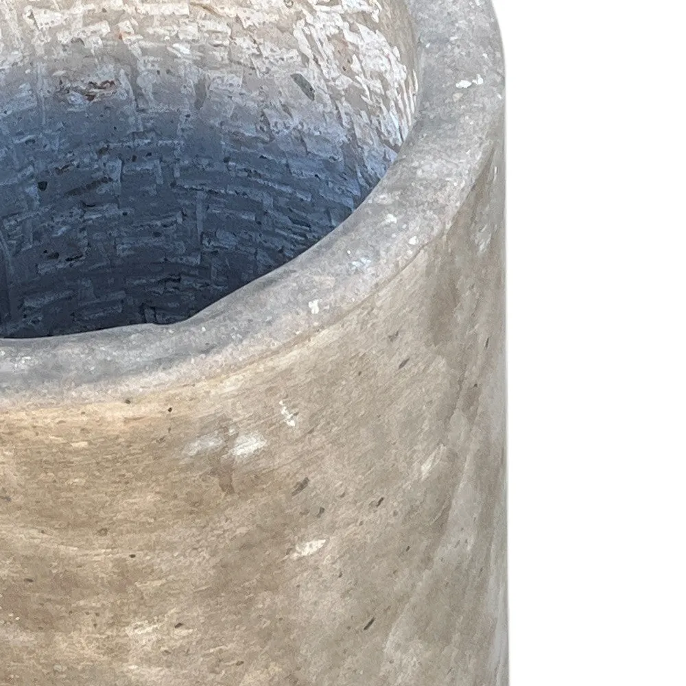 Mexican Cylindrical Stone Planter