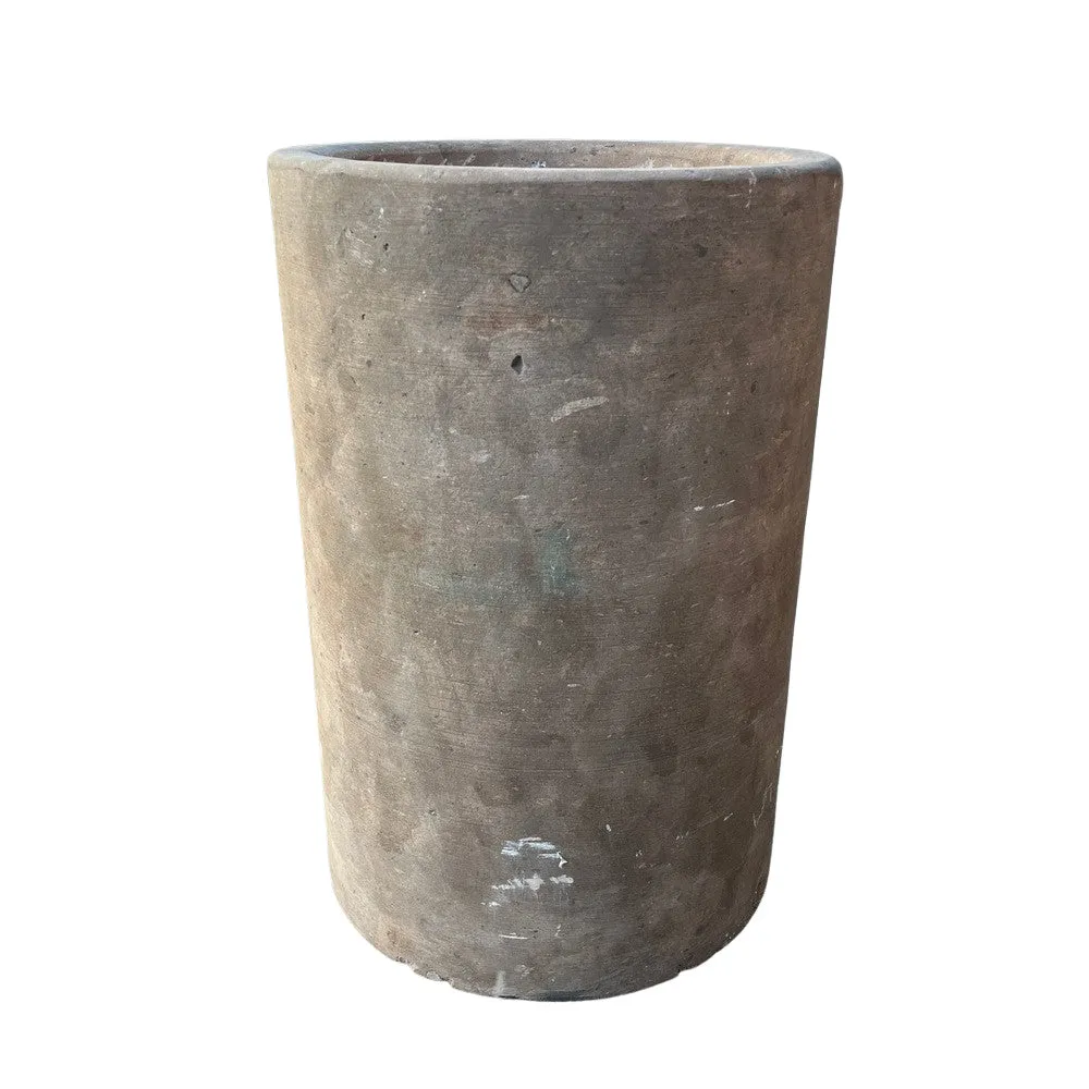 Mexican Cylindrical Stone Planter