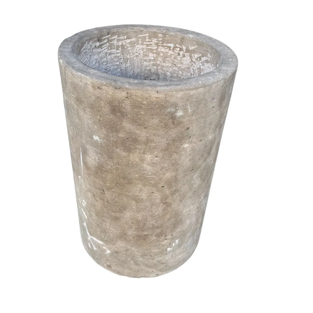 Mexican Cylindrical Stone Planter