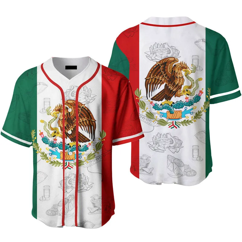 Mexico Flag Baseball Jersey, Idea Gift for Men & Women, Gift For Mexicans